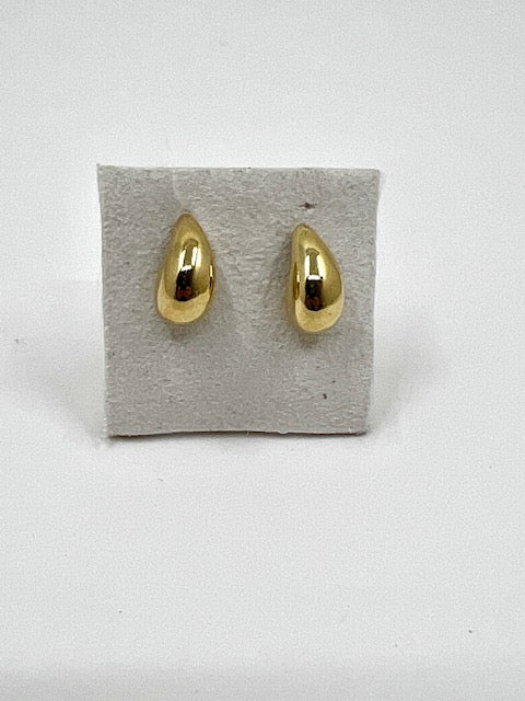 9ct Yellow Gold Comma Earrings