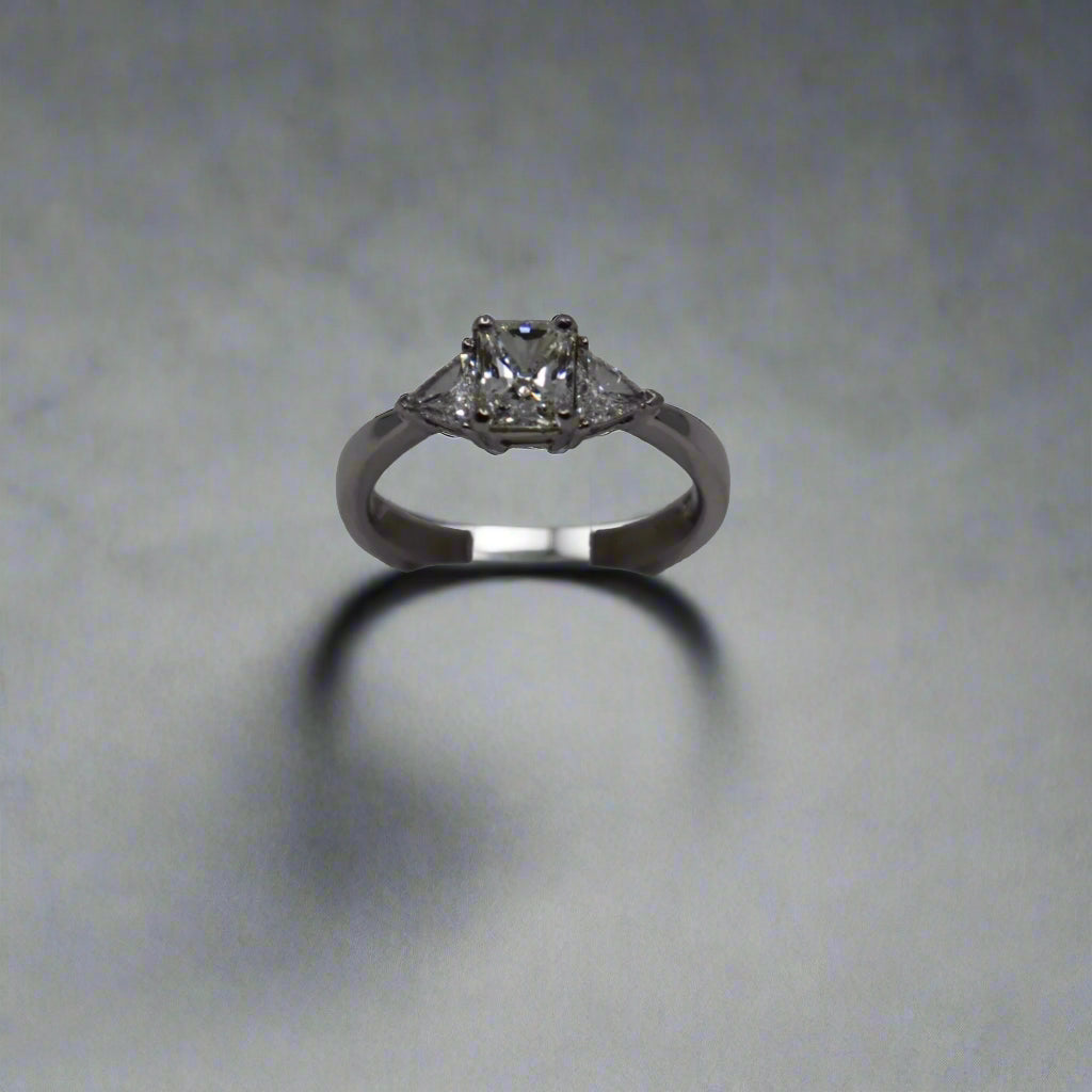Platinum 3 Stone Diamond Ring