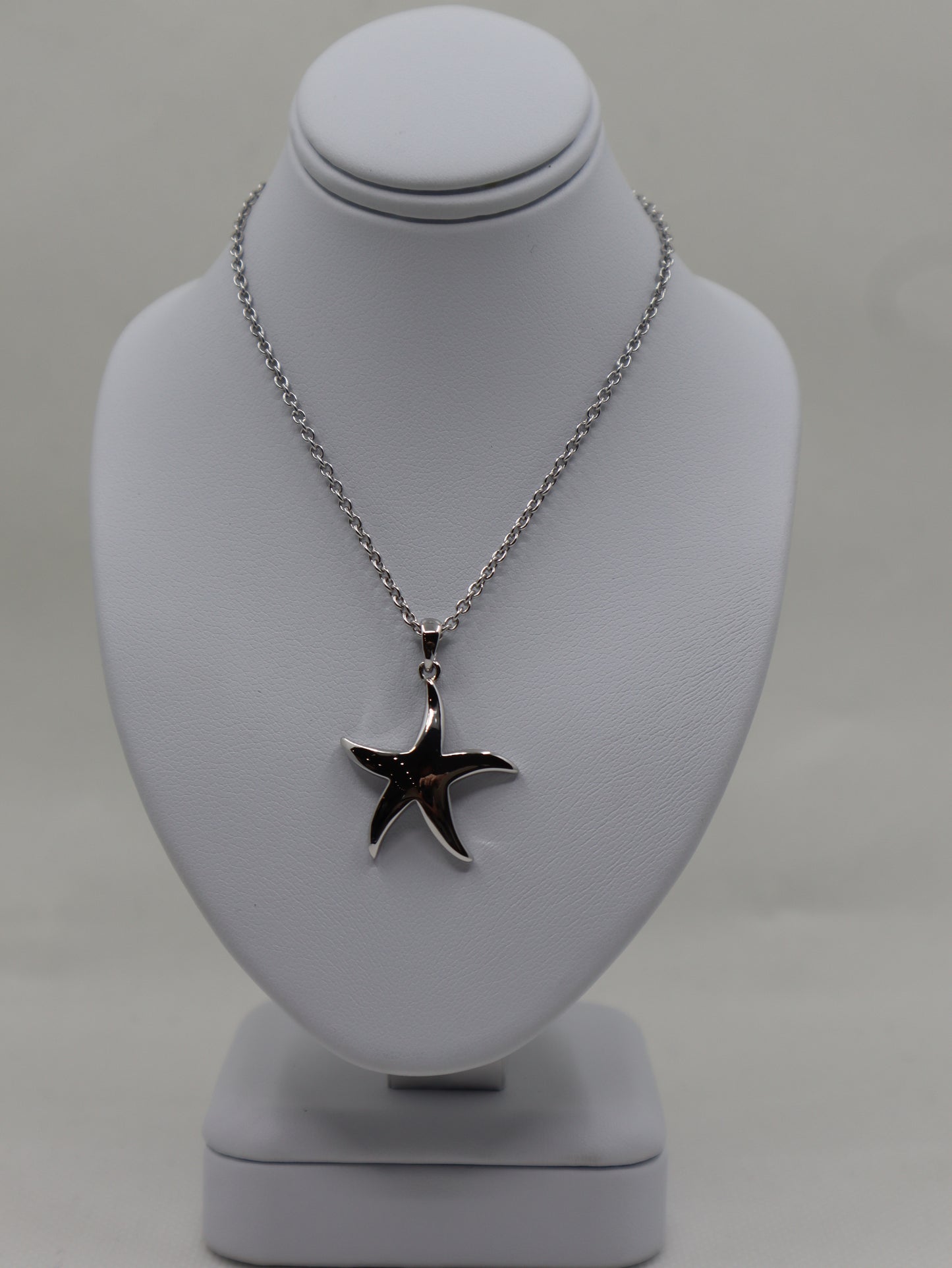 Silver Starfish Pendant and Chain