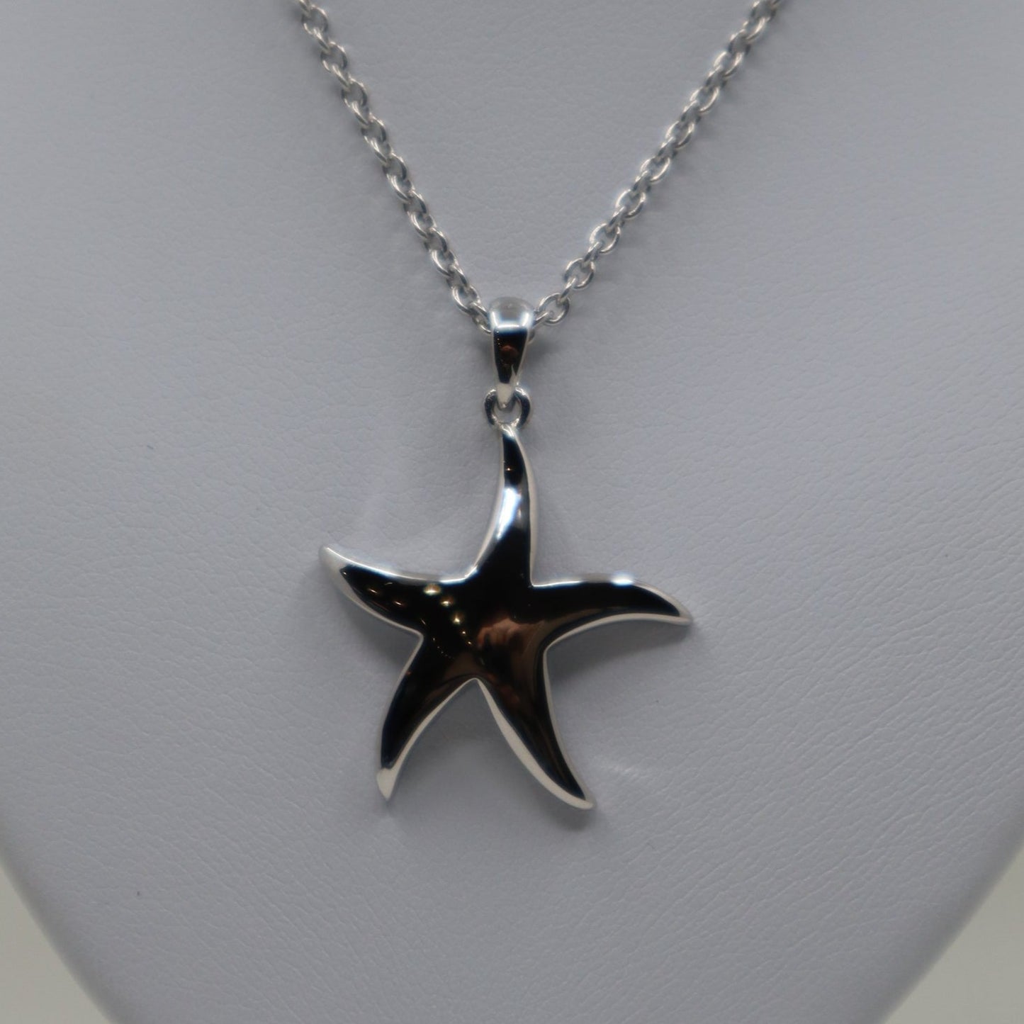 Silver Starfish Pendant and Chain