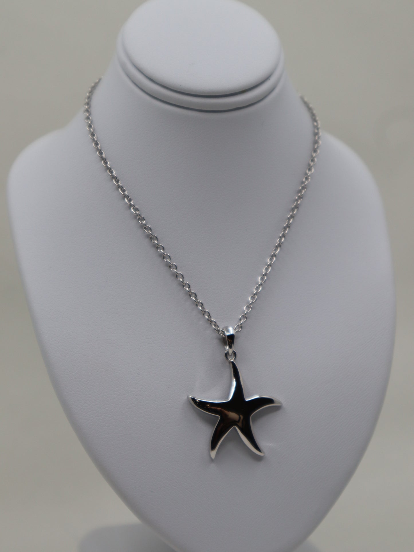 Silver Starfish Pendant and Chain