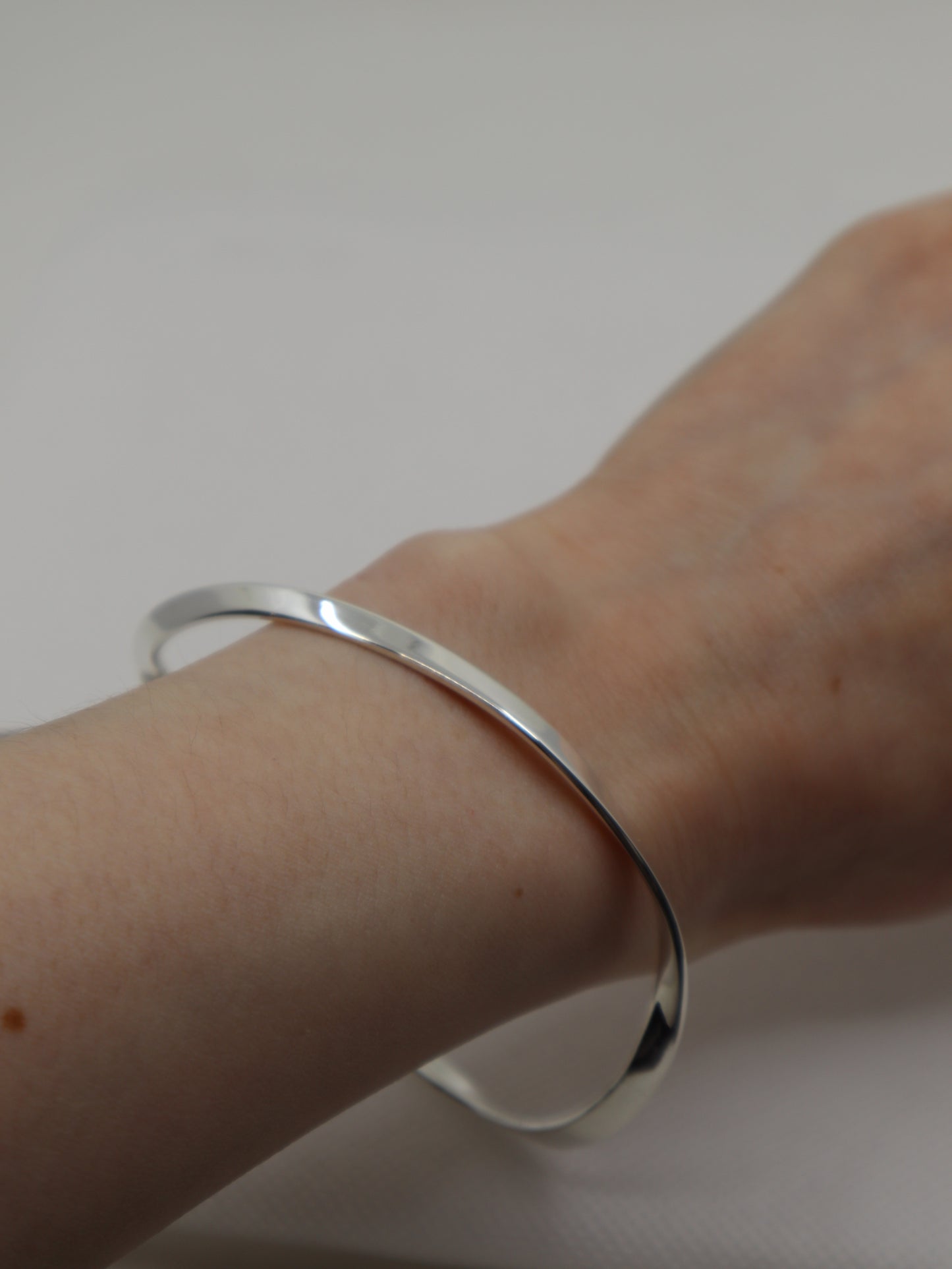 Silver Twisted Slave Bangle