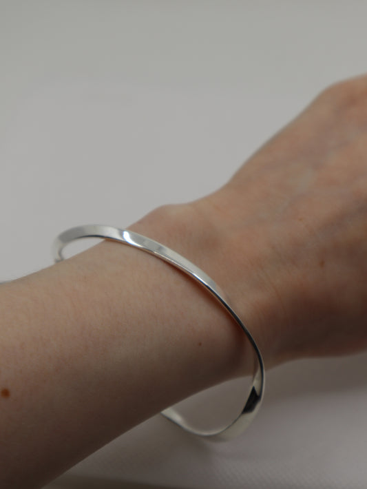 Silver Twisted Slave Bangle