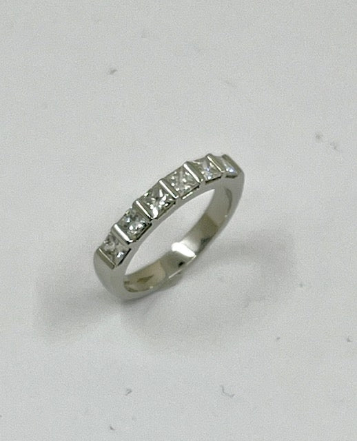 Platinum Princess cut Eternity Ring