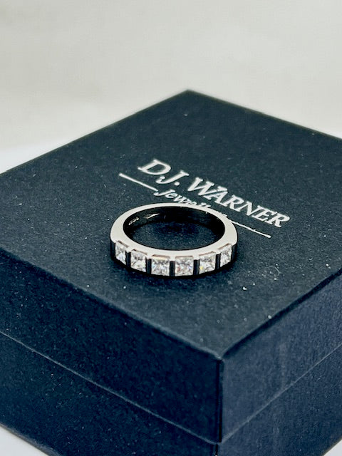 Platinum Princess cut Eternity Ring