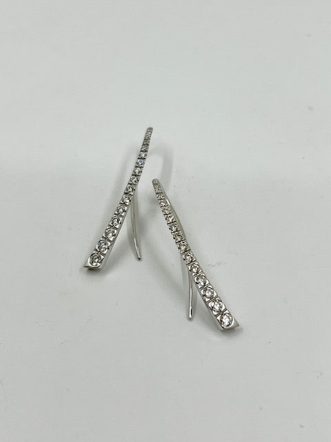 18ct White Gold Diamond Drop Earrings