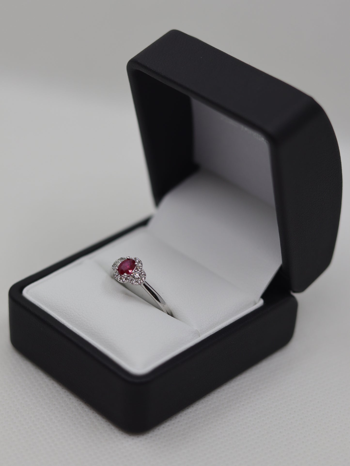 18ct White Gold Ruby and Diamond Ring