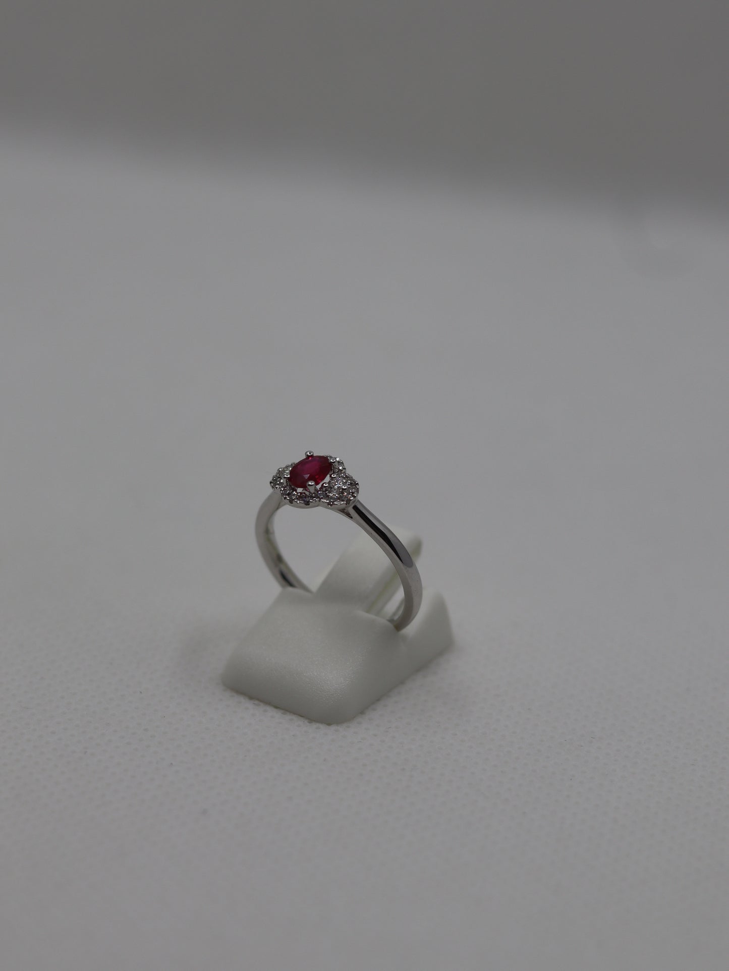 18ct White Gold Ruby and Diamond Ring