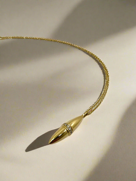 18ct Yellow Gold Bullet Pendant