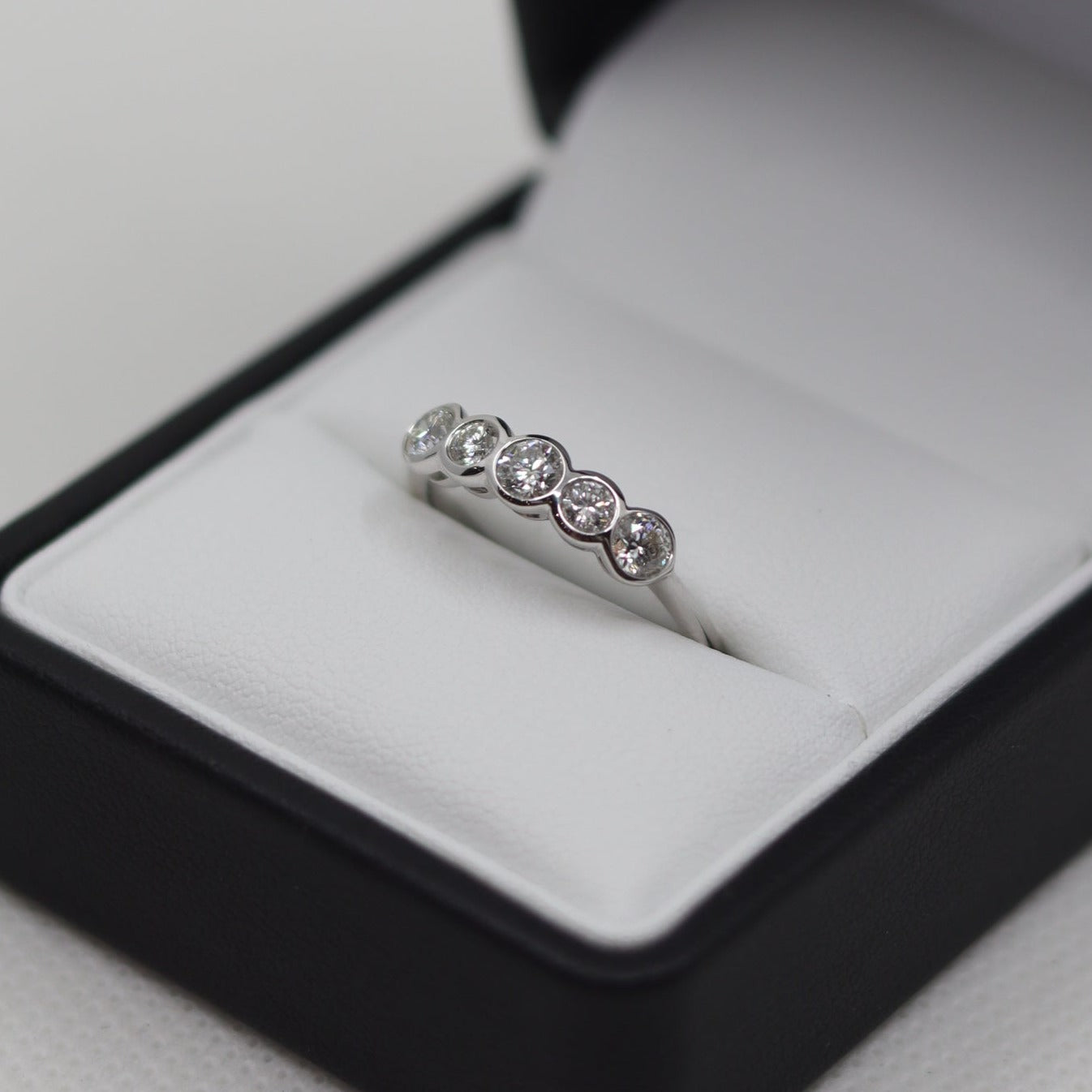 18ct White Gold Bezel Set Eternity Ring