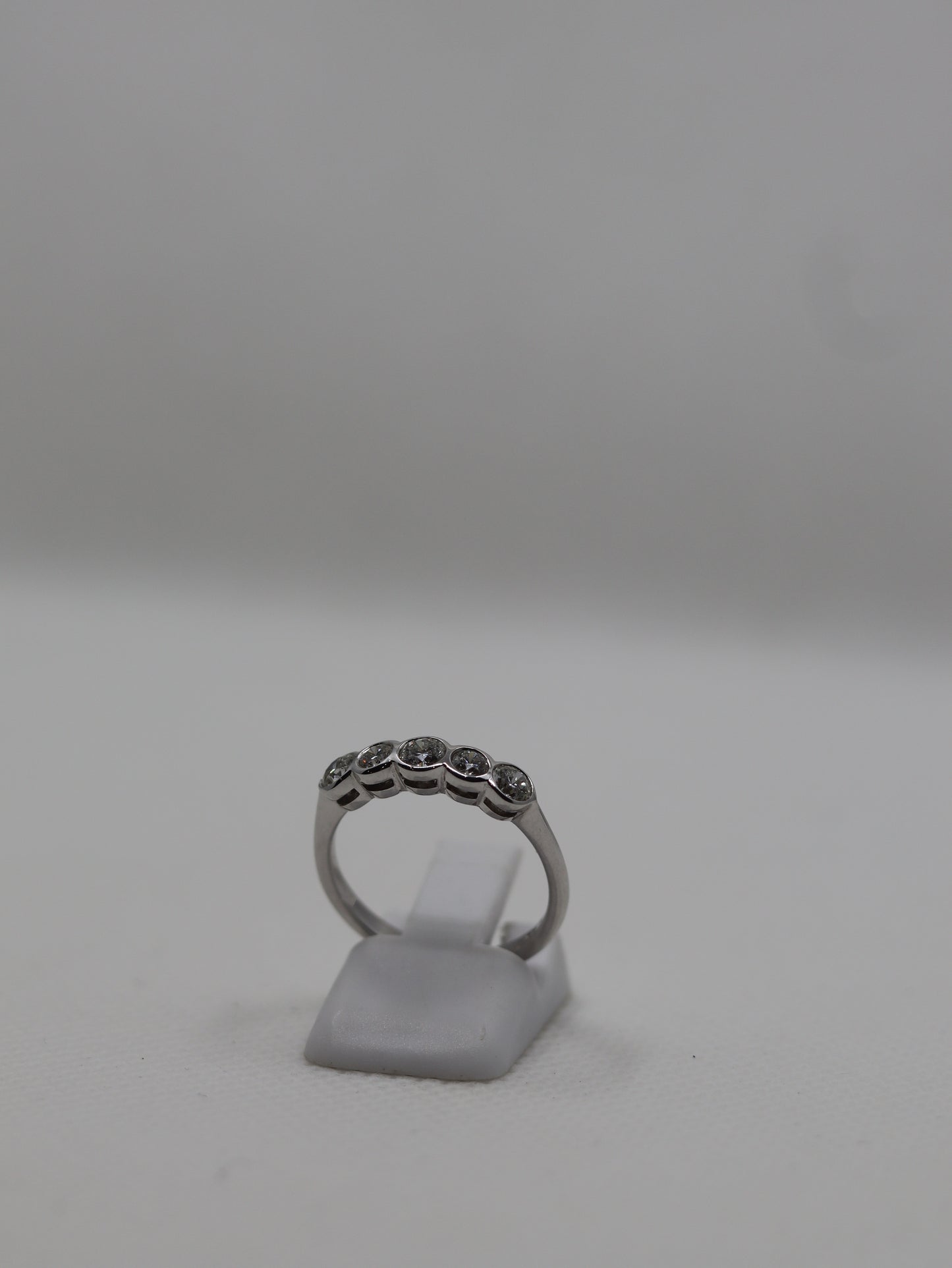 18ct White Gold Bezel Set Eternity Ring