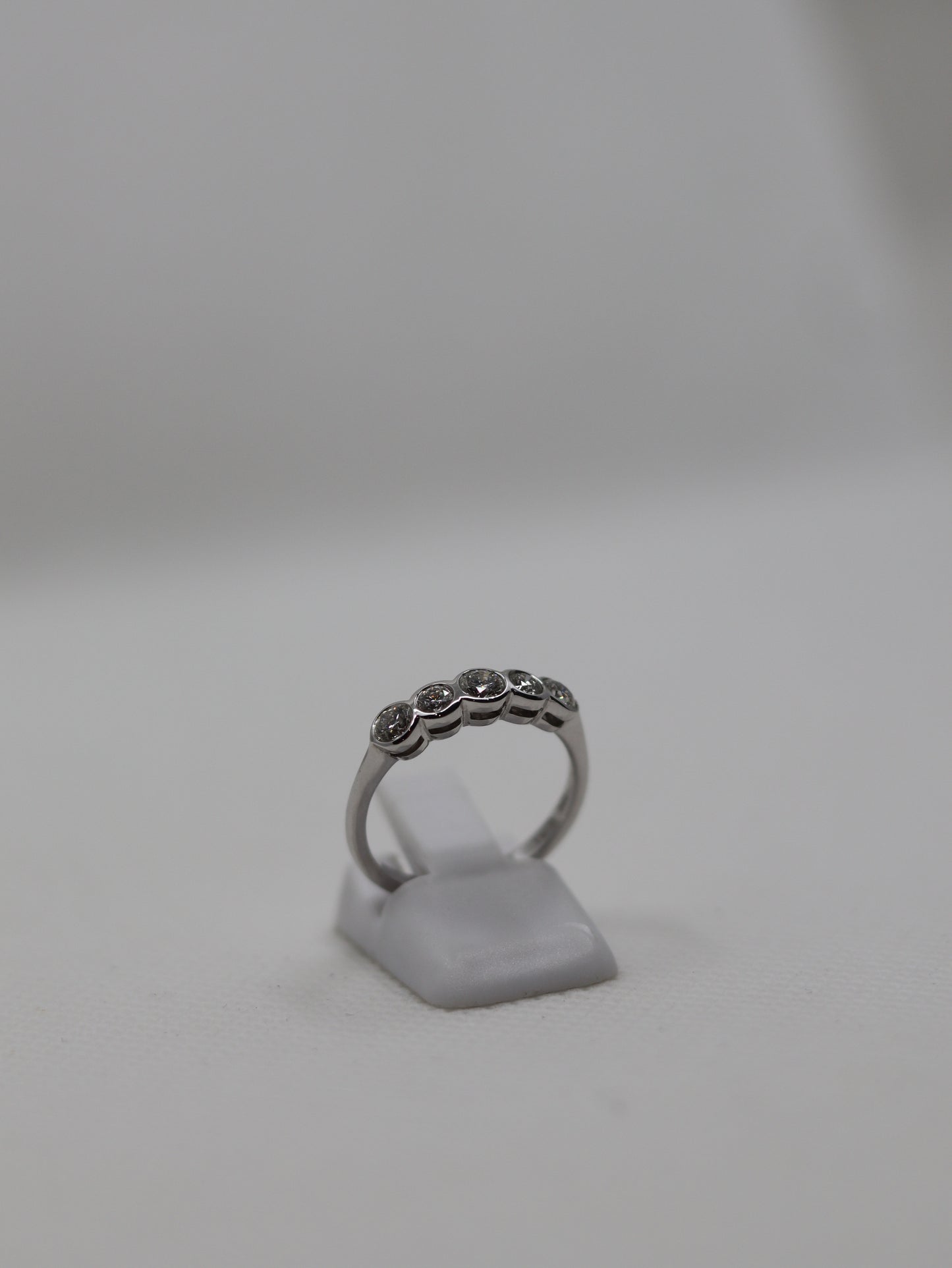 18ct White Gold Bezel Set Eternity Ring