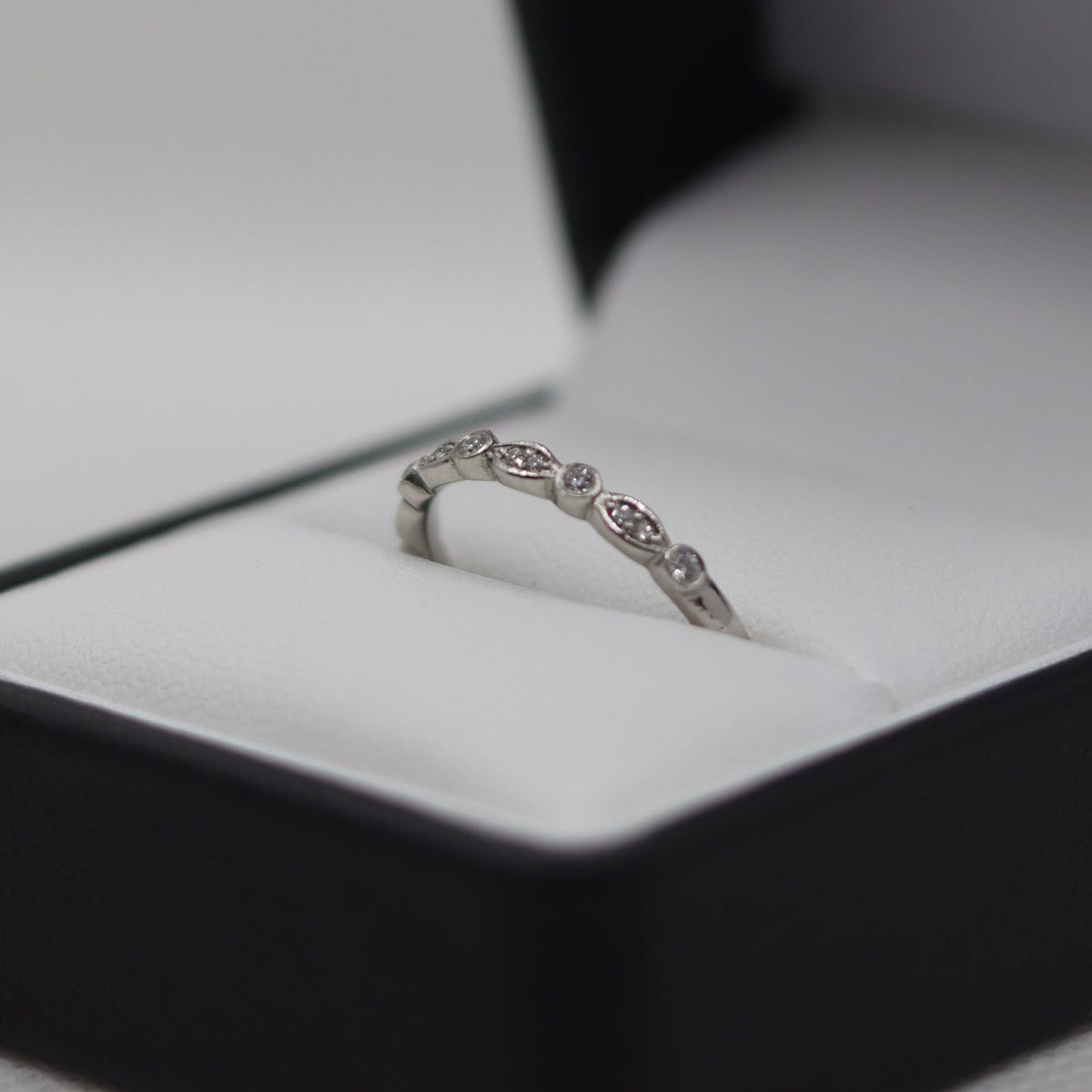 Platinum Round and Marquise Shape Eternity Ring