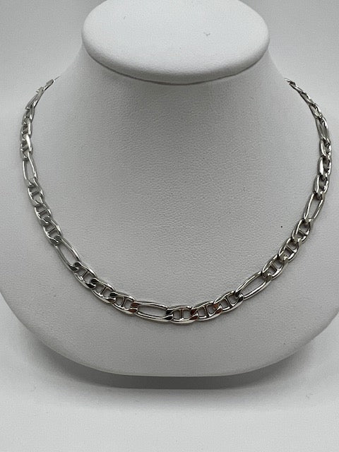 Silver Figaro Link Chain