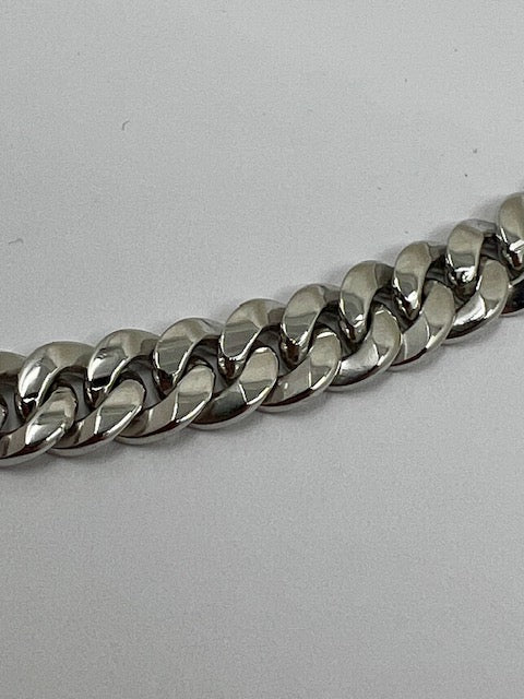 Silver Heavy Curb Link Bracelet