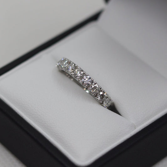 18ct White Gold 9 Stone Diamond Eternity Ring