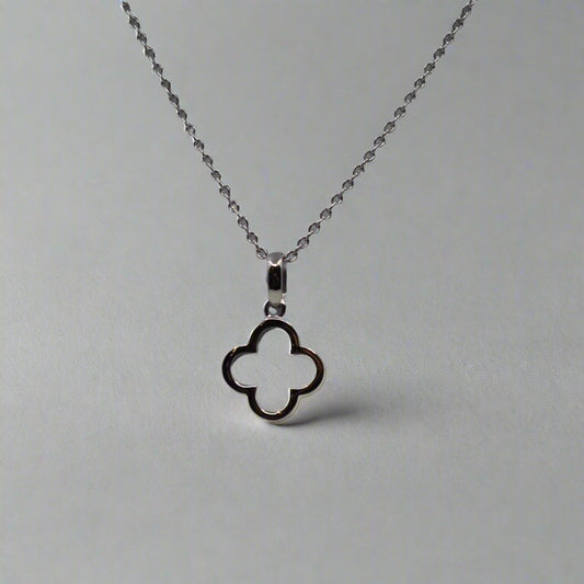 Silver Clover Pendant and Chain
