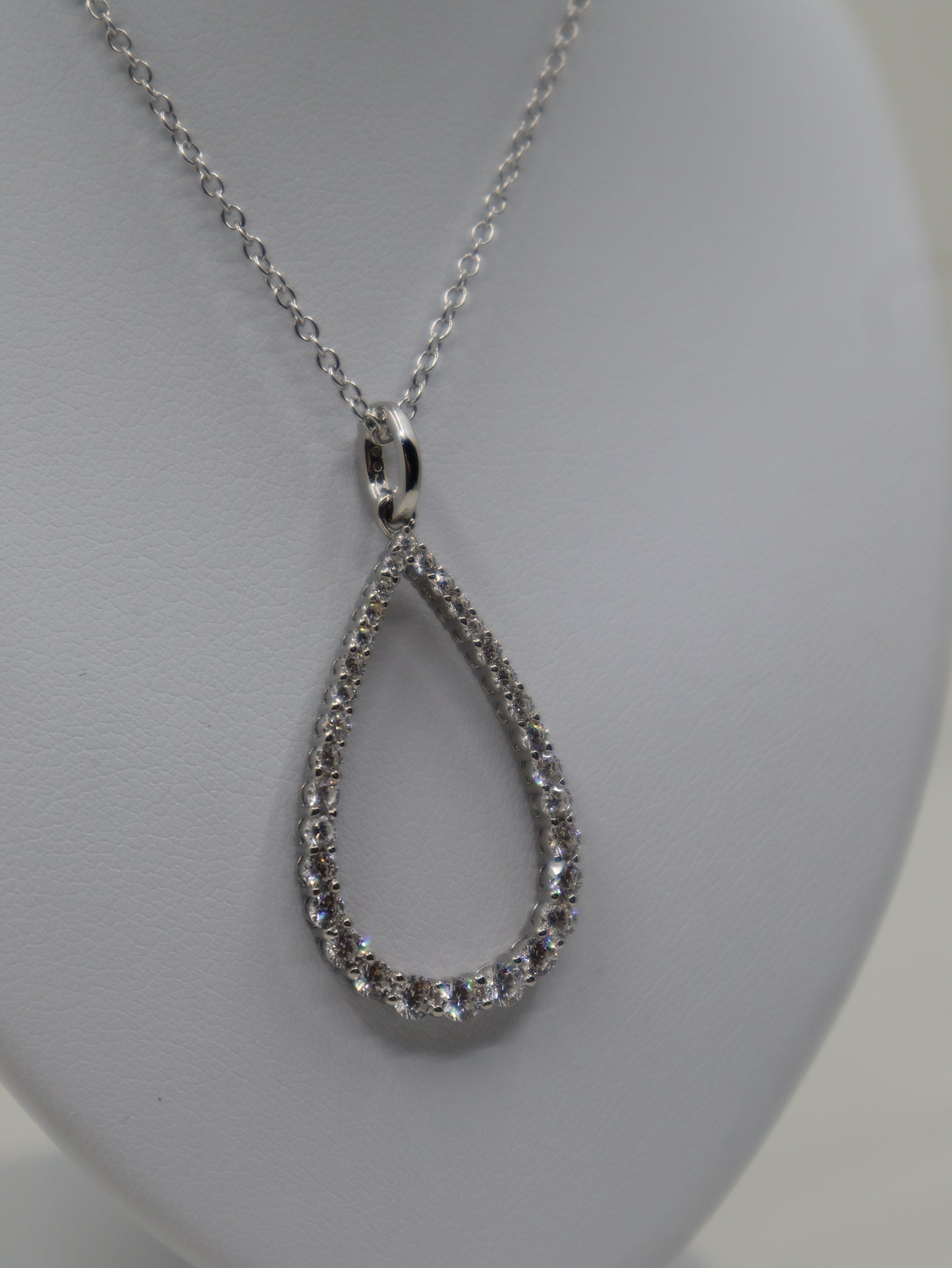 Silver Cz Set Pendant and Chain