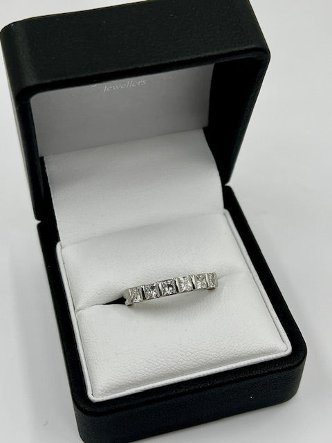 Platinum Princess cut Eternity Ring