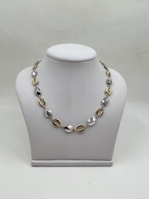 9ct Yellow and White Gold Necklet