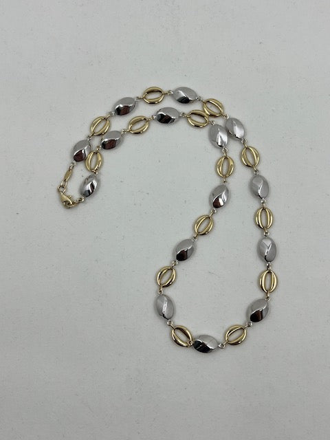 9ct Yellow and White Gold Necklet