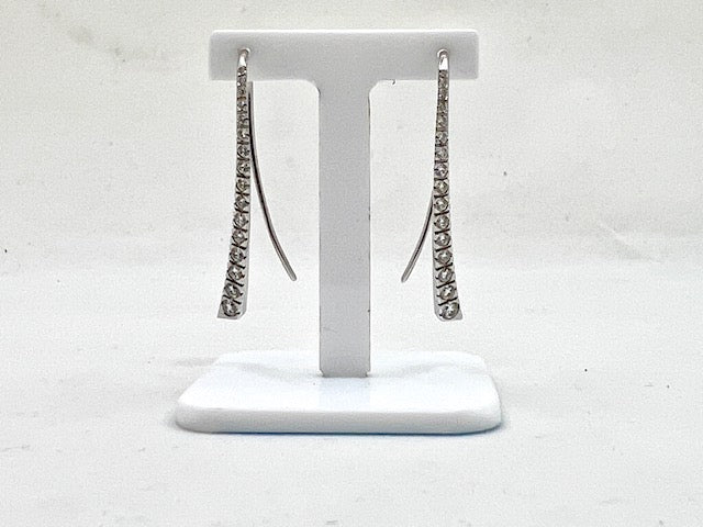 18ct White Gold Diamond Drop Earrings