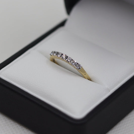 18ct Yellow Claw Set Eternity Ring