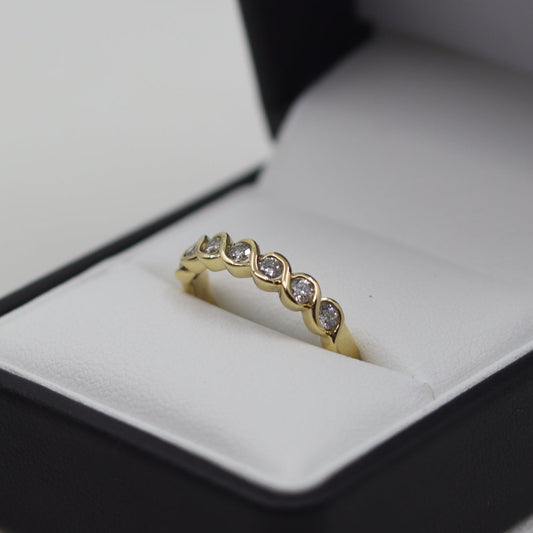 18ct Yellow Gold S Set Eternity Ring